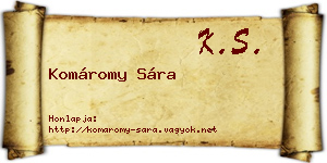 Komáromy Sára névjegykártya